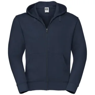Russell Mens Authentic Full Zip Hooded Sweatshirt / Hoodie (French Navy)