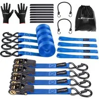 maXpeedingrods Spanngurt 4x Spanngurte mit Ratsche und Haken Zurrgurte Spanngurt 997kg S-Hook