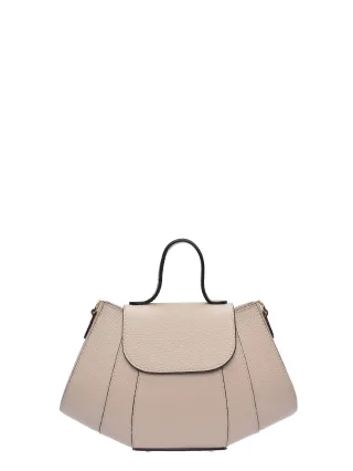Luisa Vannini Beige Rindsledertasche