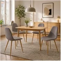 HTI-Living Polsterstuhl Esszimmerstuhl SavannahW 4er-Set Grau (Set, 4 St), Vierfußstuhl