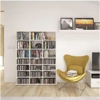 Vicco CD-Regal Jukebox, Weiß, 105 x 136 cm, 1-tlg.