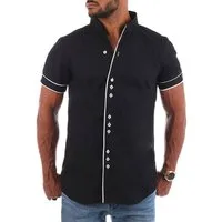 CARISMA Kurzarmhemd Herren Hemd Basic einfarbig 9118 / 9119 Regular Kurzarm Stehkragenkragen Uni