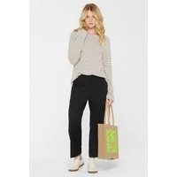 SENSES.THE LABEL Bundfaltenhose mit Elastikbund hinten