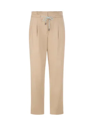 Marc Cain Sports - Paperbag Hose FAQUS mit High Waist light stone - Gr. - 38