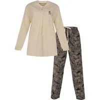 Medaillon Schlafanzug Modischer Damen Pyjama (2 tlg) Baumwolle