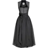 Alpenmärchen Dirndl Langes Dirndl Avelina in anthrazit - ALM1057