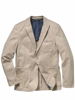 Mey & Edlich Herren Paspel Anzugsakko Beige Obermaterial: 97 % Baumwolle, 3 % Elasthan