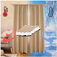 LMaxhome Vorhang Verdunkelungsvorhang Gesteppt Thermovorhang Türvorhang für Wohnzimmer, (1/2 St) 370g/m², Wärmeschutz 100% Blickdicht Kälteschutz Schlafzimmer