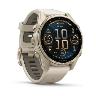 Garmin Smartwatch Fenix 8 - 43 mm AMOLED Sapphire Nebelgrau Softgold 010-02903-11