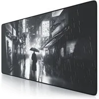Titanwolf Gaming Mauspad XXL Speed Mousepad 900 x 400 x 3 mm, Schreibtischauflage, abwaschbar, rutschfeste Rückseite, Geschwindigkeit & Präzision, Sumi-e Flower
