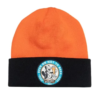 King Kerosin Herren Strickmütze Beer or Not to Beer orange