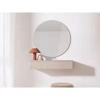 Beautysofa Konsolentisch Soft Hängend, Rillenfronten & Push-to-Open-System (mit Eine Schublade, In der trendigen Farbe Kaschmir), Breite: 80 cm