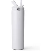 Vinsun Isolierflasche Thermoflasche 750ml mit Strohhalm - Sport Trinkflasche mit Tragegriff, Auslaufsicher, doppelwandig isoliert, geruchs- und geschmacksneutral
