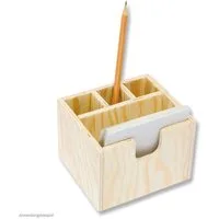 matches21 HOME & HOBBY Notizzettelbox & Stiftehalter Bausatz Holzbaukasten
