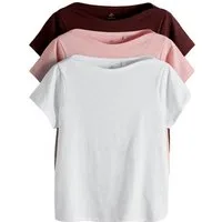 The Set T-Shirt The Set T-Shirts mit U-Boot-Ausschnitt, 3er-Pack (3-tlg)