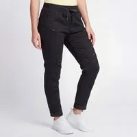 OriginalYou Chinohose Sommerliche Damenhose mit Kordelzug Chino Hose im Used Look moderner Knitterlook, Vintage, Gummibund mit Kordelzug