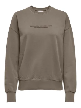 ONLY - ONLCATRIN L/S O-NECK PRINT BOX UB SWT Fallen Rock - Gr. - S