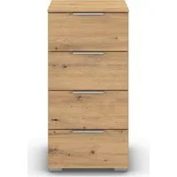 OTTO home Schubkastenkommode Highboard Sideboard Schubladenkommode Kommode Schlafzimmer ASTANA (Breite 40 cm / Höhe 81 cm), mit 4 geräumigen Schubladen, Kantengriff in Alufarben MADE IN GERMANY