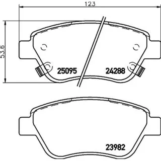 Hella Bremsbel?ge vorne Opel Adam Proton Gen Persona