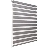 Doppelrollo Doppelrollo SolDecor DL2, 40x150cm, Grau – Klemmfix ohne Bohren, Sol Royal, Fensterrollo Innen Rollos für Fenster ohne Bohren Sicht & Sonnenschutz
