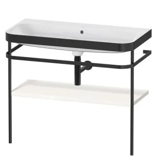 Duravit Happy D.2 Plus c-bonded Set mit Metallkonsole Weiß Hochglanz 975x490x850 mm - HP4738N2222 HP4738N2222