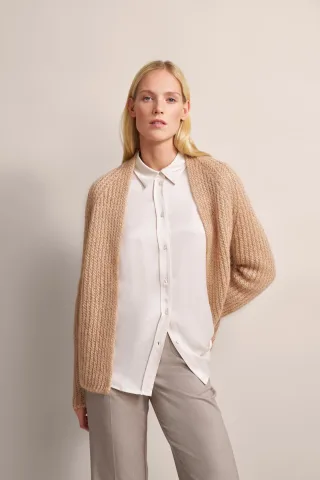 Bugatti Damen Cardigan im Two-tone-Patentstrick
