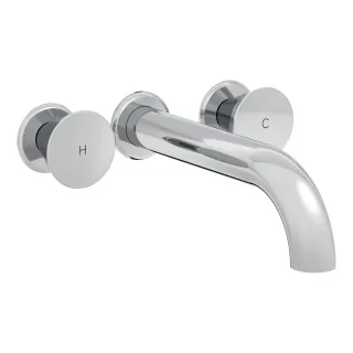 VitrA Liquid Zweigriff-Waschtischarmatur Unterputzmontage Ausladung Auslauf 26 cm Chrom,A42689 A42689