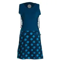 Vishes Minikleid Damen Sommerkleid armlos-es Blumen-Kleid Tunika-Kleid T-Shirtkleid Boho, Goa, Guru Style
