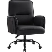 IWMH Chefsessel Ergonimischer Bürostuhl mit Armlehnen (Höhenverstellbarer Einzelsofa mit Rollen), Schreibtischstuhl für Büro Wohnzimmer Schlafzimmer Gaming
