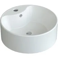 AQUABATOS Waschbecken Aufsatzwaschbecken mit/ohne Hahnloch rund oval eckig 30 40 50 60cm (Handwaschbecken Gäste wc Waschbecken klein Wandmontage ohne Unterschrank modern, mit ohne Überlauf wählbar,Ultradünner Rand), verschiedene Montagemöglichkeiten