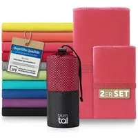 Blumtal Sporthandtuch Mikrofaser Handtücher Set, Mikrofaser (2-St), Ultra leicht, kompakt & schnelltrocknend