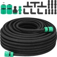 TLGREEN Tropfschlauch,Tropfschlauch Set, Gartenschlauch 1/2 zoll, Perlschlauch für Bewässerung Gärten, Rasen, Terrassen