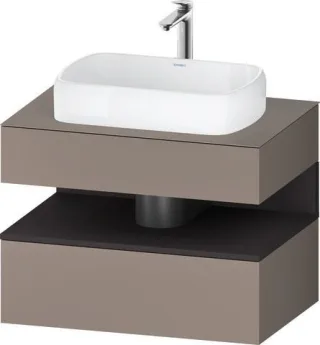 Duravit Qatego Konsolenwaschtischunterbau wandhängend Basalt Matt 800x550x600 mm - QA4730080430000 QA4730080430000