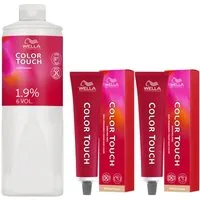 Wella Professionals Haartönung Color Touch Set - Emulsion 1,9% 1L + 2x Pure Naturals 60 ml, Spar-Set, Farbauffrischungen