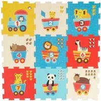 BIECO Steckpuzzle Puzzlematte Baby 18 tlg Spielmatte Baby XXL Puzzle Kinder Turnmatte, Puzzleteile