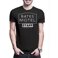 Urban Backwoods Print-Shirt Slasher Motel Staff Herren T-Shirt Horror Norman Psycho Movie Bates (1-tlg) Halloween Costume Fasching Karneval