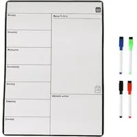 relaxdays Memoboard Speiseplan Wochenplaner magnetisch