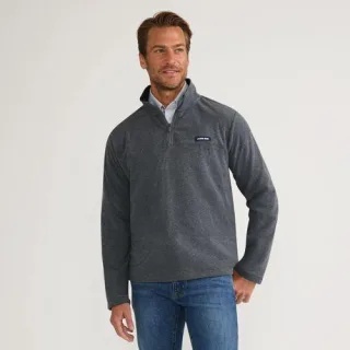 Anyweather Fleece-Pullover mit Reißverschluss, Herren, size: regular, Schwarz, Polyester, by Lands' End