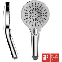 WENKO Handbrause Ultimate Shower, Chrom/Weiß, Ø 13 cm