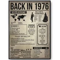 Tigerlino Poster Geschenk Männer Frauen, Geburtstag Rückblick Zeitreise Geschenkidee, 50. Geburtstag Jahrgang 1976, Bild