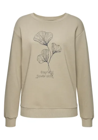 LASCANA - LASCANA Lascana Sweatshirt khaki - Gr. - 46