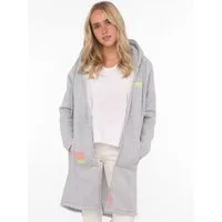 Zwillingsherz Jerseymantel Regular Fit, Langarm, Kapuze, Reißverschluss, Neon-Stickerei