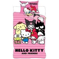 BrandMac Bettwäsche Hello Kitty & Friends - Wende-Bettwäsche-Set, 135x200 & 80x80, Baumwolle, 100% Baumwolle