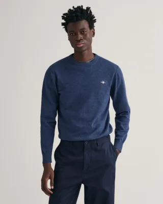 GANT Herren Classic Baumwolle Rundhalsausschnitt Pullover