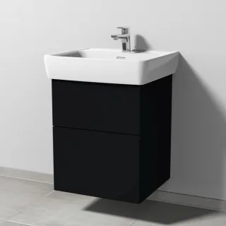Sanipa 3way Waschtischunterbau zu Laufen Pro A Waschtisch mit 2 Auszügen, Schwarz-Matt SF75508