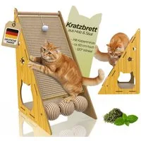 Petsation Kratzbrett Katzenkratzbrett aus Sisal – Vertikales Kratzbrett für Katzen, Spieltunnel