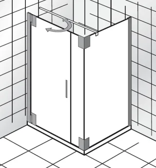 HSK K2 P Drehtür, Nebenteil und Seitenwand 2175xxx2195xxx