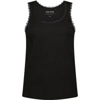 Blue Seven Rundhalsshirt 100139 Damen Top mit Spitzen-Details - Ärmelloses Shirt Rundhalsausschnitt