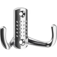 SO-TECH® Garderobenhaken JASMIN, Lochabstand 32 mm (10 St), klein (H x B x T: 47,5 x 70 x 25 mm), Chrom matt