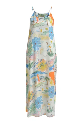 Smith&Soul - Strap Dress cream white print - Gr. - M
